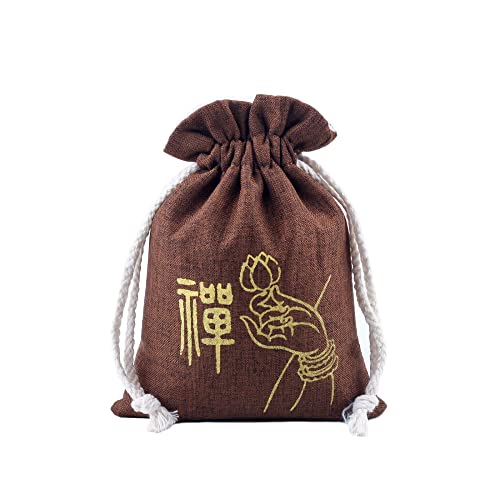 4 bolsas sachet con patrón Buddha Hand y Lotus 14x18 cm miniatura 1