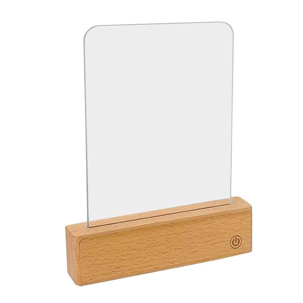 Hndhbfgrt Wooden Base Rechargeable Page Light, Dimmable LED Book Light 3 Color for Reading Lamp for Reading