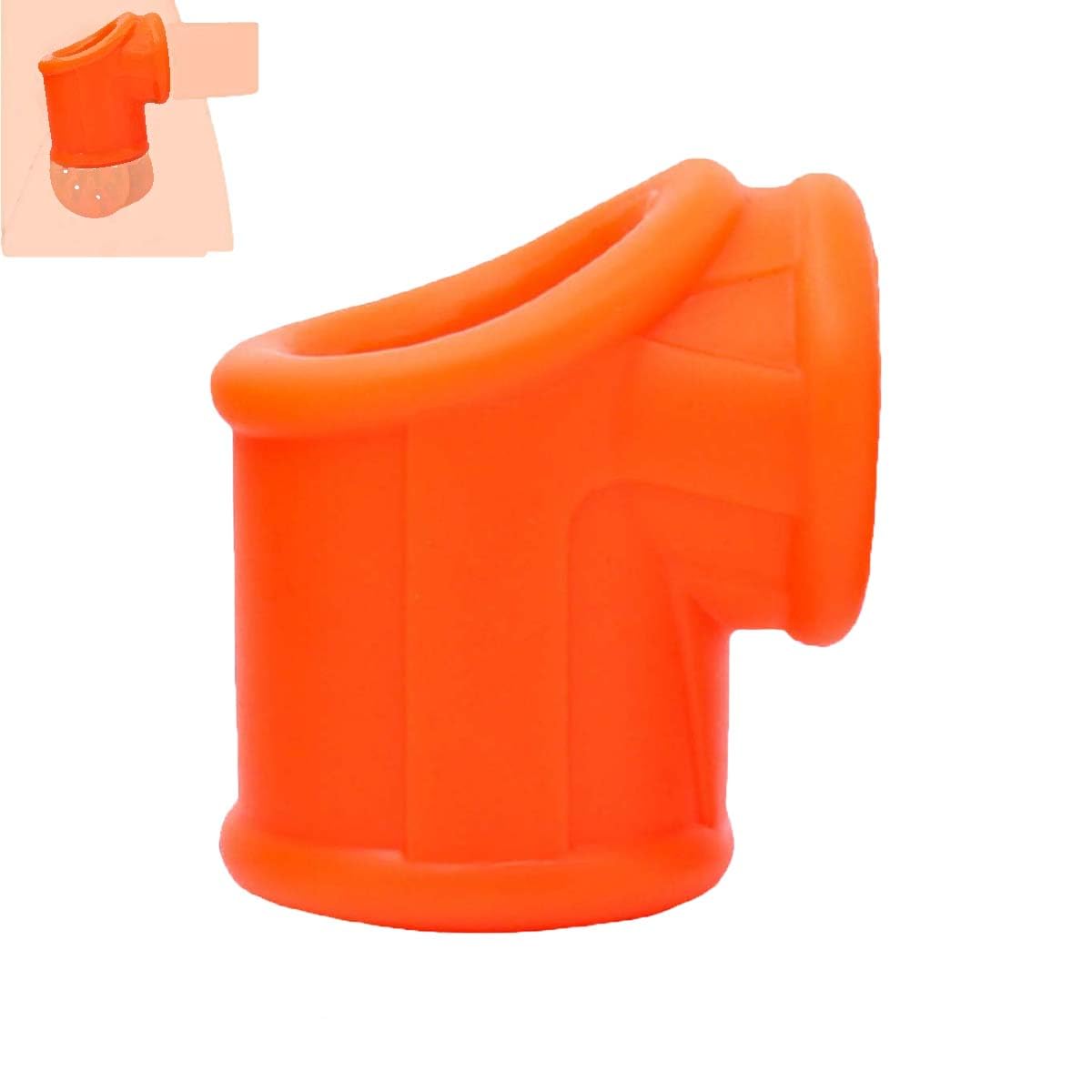 Men's Orange Lightweight Silicone Protective Ring For Endurance Exercise, Elastic Training Gear For Couple Yoga Practice (Orange)