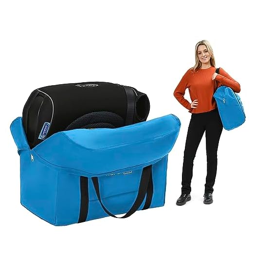 Booster Seat Bag for Airplane Travel for Backless Booster Seat | Booster Seat Gate Check Bag Protects Toddler Booster Seat, Dining Seat When Traveling | Compact Folding Ultra Durable