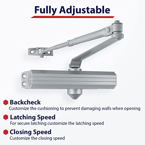 Lawrence Hardware SL5016 Commercial Door Closer - Medium-Heavy Duty, Cast Aluminum, Dark Bronze