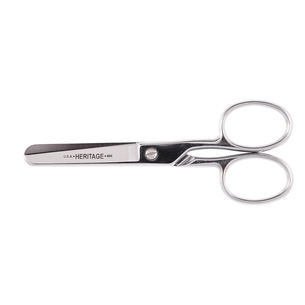Safety Scissors with Large Rings, 15 cm Klein Tools G46HC, Nickel