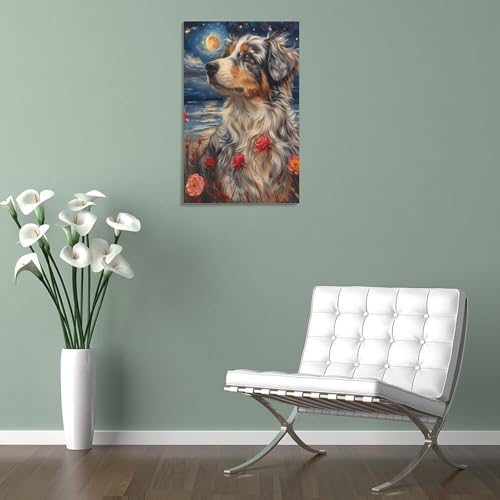 Border Collie Toile Murale 50x75cm Décoration Salon - 5