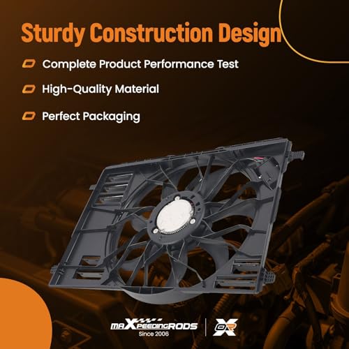 Image of maXpeedingrods Radiator Cooling Fan Assembly Fits for Mercedes-Benz CLA250 GLA250 GLB250 A220 2.0L, A2479060100 A2479060200 A2479067806