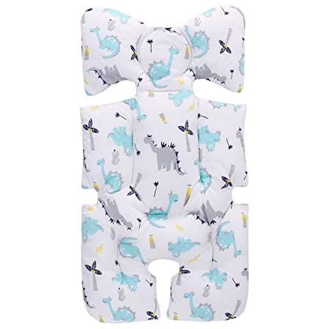 Baby Pushchair Seat Liners Universal Baby Stroller Cushion Pram Seat Cushion Pram Liner Car Seat Pad Stroller Pram Pushchair for Toddler Infant (Dinosaur) Cover