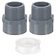 QUARKZMAN 2 Stück 50mm 2-Wege PVC Adapter Rohrverschraubungen(Sockel x männliches Rohrgewinde) Kupplung für Garten Schwimmbäder Bauernhof Bewässerung Wasserrohr Armaturenmit, Grau