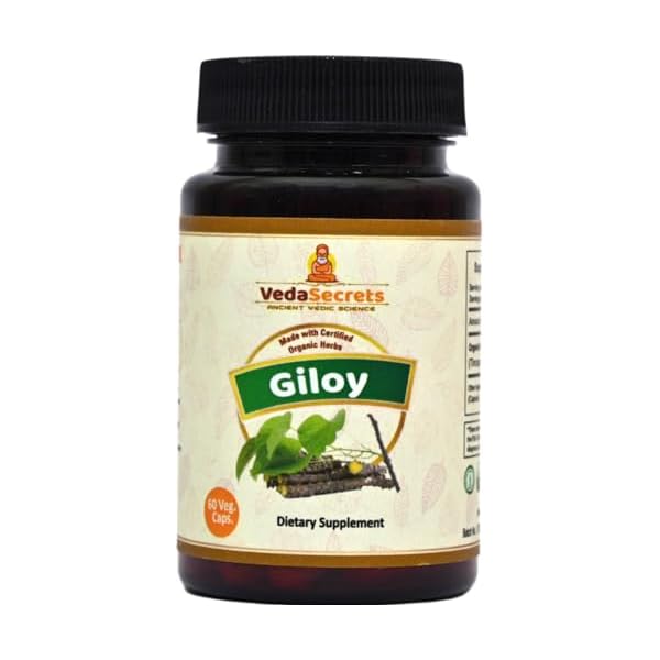 Giloy Dietary Supplement (Tinospora Cordifolia) Made with Organic Giloy Powder – 60 Vegetarian Capsules