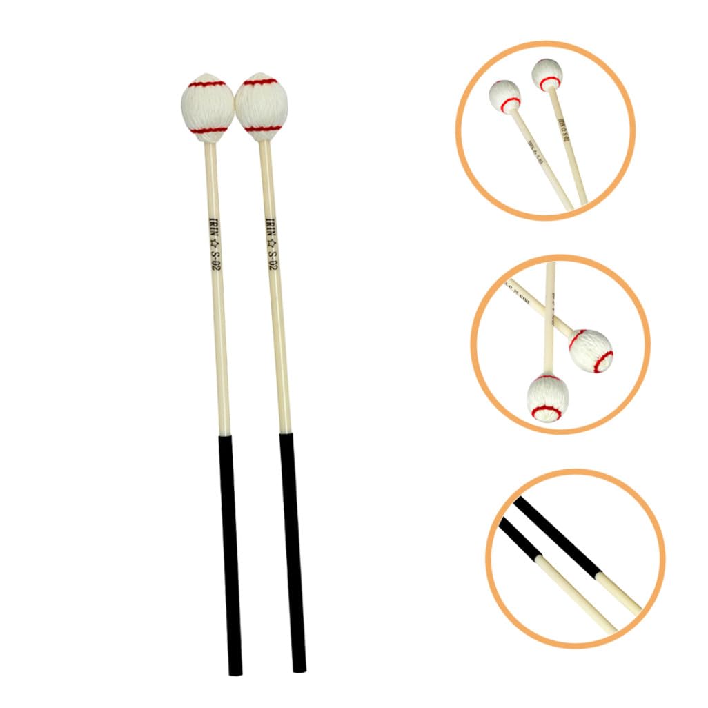 HEMOTON 2 Pares De Mazos De Marimba Accesorios Para De Lengua Baquetas De Escenario Mazos De De Lengua Accesorio De Percusión Palos De Percusión De Xilófono Baquetas