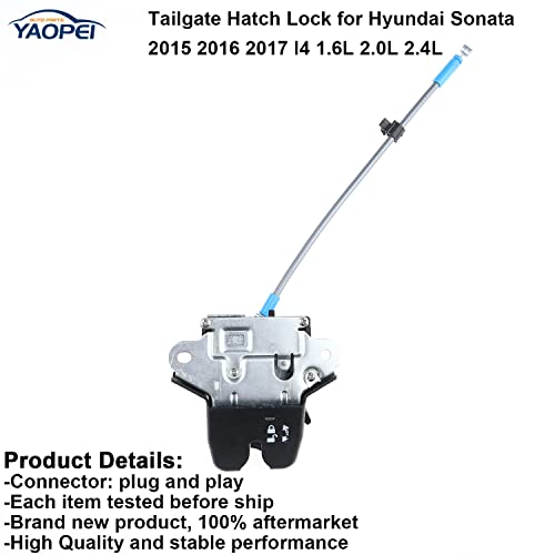 Rear Trunk Tailgate Latch Lock Actuator For Hyundai Sonata 2015 2016 2017 L4 1.6L 2.0L 2.4L Tailgate Hatch Lock, Power Door Latch Lock Motors Replaces 81230C1010, 81230-C1010 #TOP4
