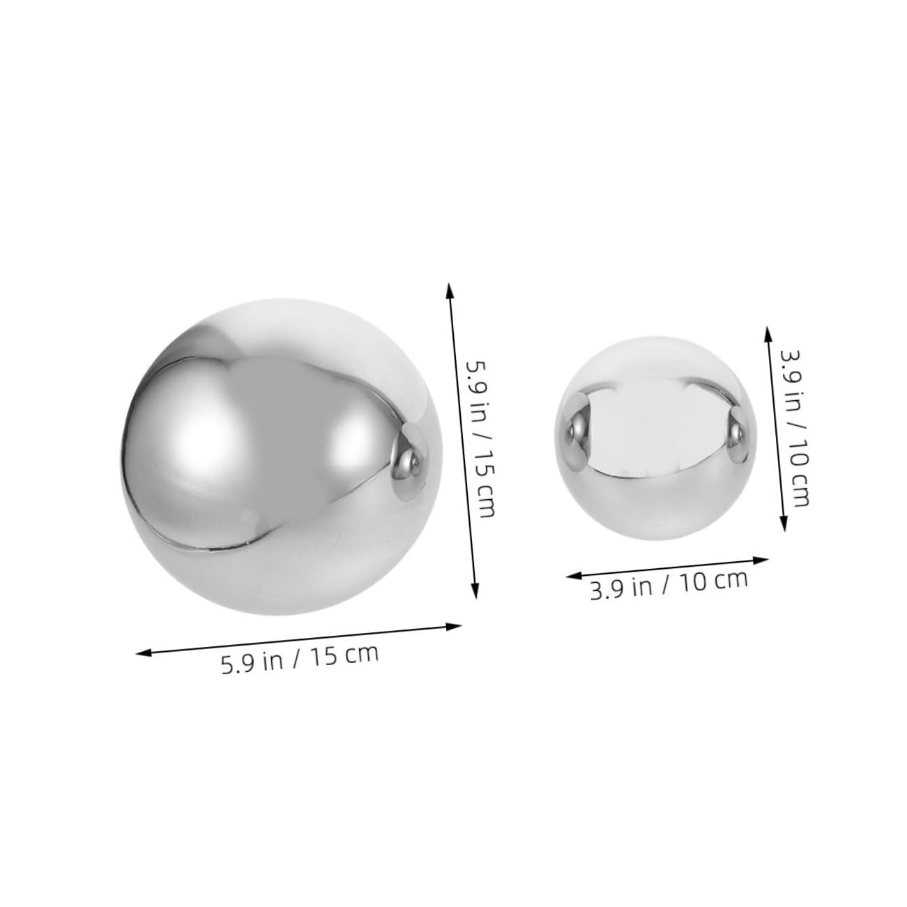 IWOWHERO 6pcs Hollow Stainless Steel Gazing Balls Mirror Finish Decorative Garden Ornaments for Use Lightweight Reflective Globe Spheres for Unique Landscape Accents