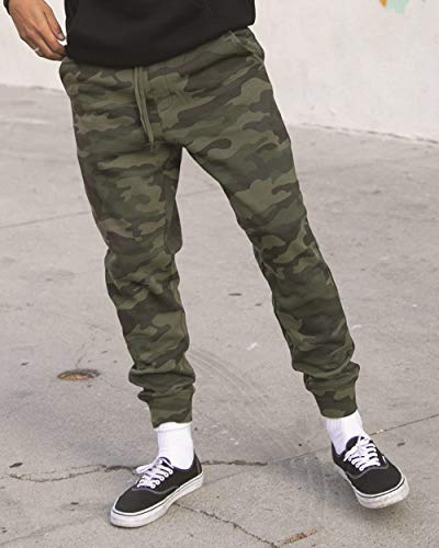 Independent Trading Co. Mens Midweight Fleece Pants, L, Army2