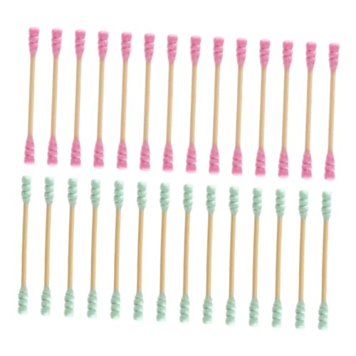 Wuxiuxiu 1000 bastoncillos de algodón desechables en espiral de doble cabeza, utilizados para maquillaje, limpieza de orejas y manualidades hechas a mano
