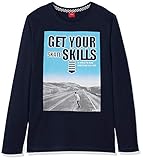 Bequeme Passform s.Oliver Jungen 61.908.31.8709 Langarmshirt, Blau (dark blue 5952), 140 (Herstellergröße:S/REG)
