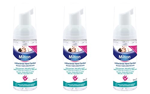 Happy Bees Bundle Milton Hand Sanitiser Antibacterial Mousse 50 ml (3 Pack)