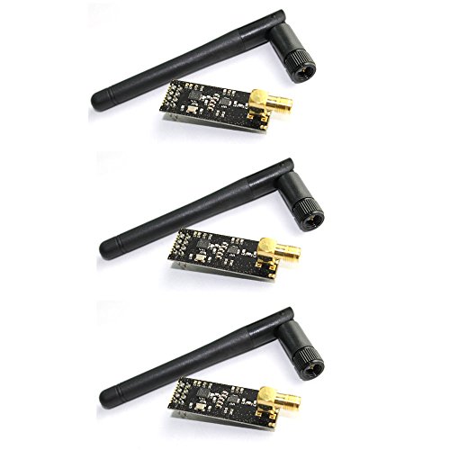 ZkeeShop NRF24L01+PA+LNAワイヤレストランシーバモジュール 2.4G アンテナ付き Arduino対応 3個