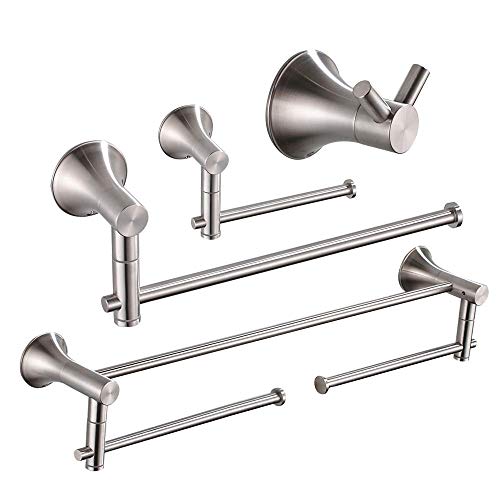 BESy 4 Pieces Bathroom Accessories Set Stainless Steel(24