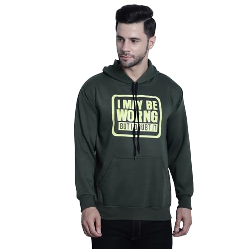 Image of Mack Jonney Printed Hooded Cotton Fleece Hoodie for Men-MACK32358