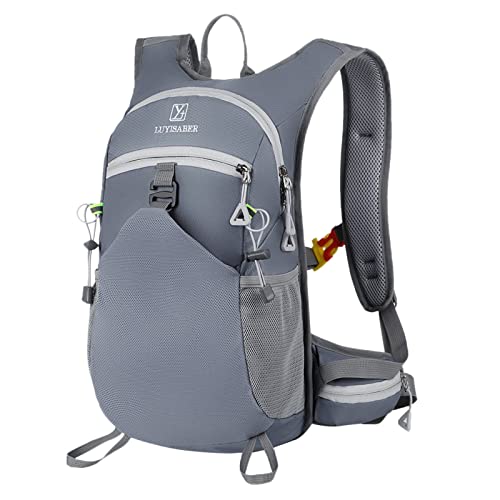 Generisch 12l Ciclismo Impermeable Ultraligero Deportes al Aire Libre Plegable Mochila de Escalada Mochila Bicicleta Para Senderismo Bolsos y Bolsos de Hombro Para Niñas, gris, Talla única