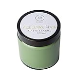 Kreidefarbe für Möbel 100ml Öko | Holzfarbe Möbel für Innen | Mineralische Alternative zu Holzlack, Holzlasur & Lackfarbe (No. 60 grün)