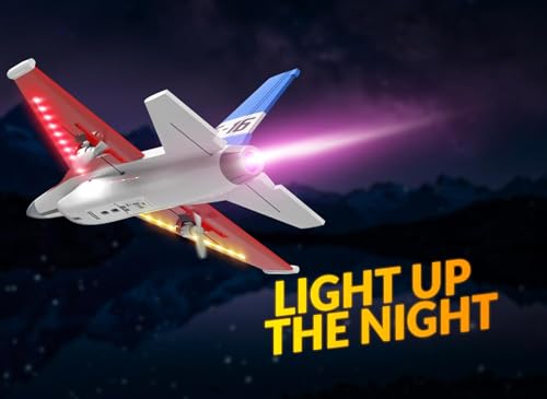 Image of volantexrc RC Plane, 2CH Remote Control Jet Fighter for Beginners & Adults | F-16 Fighting Falcon RTF, 2.4Ghz, Cool Lights