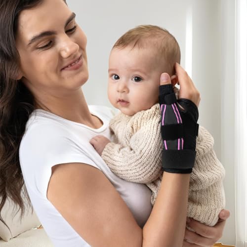 Image of HANNEA Thumb Spica Splint Wrist Brace with Adjustable Compression Straps, Right or Left Hand Use Thumb and Wrist Support Stabilizer for Sprains, Tendonitis, Carpal Tunnel, Arthritis