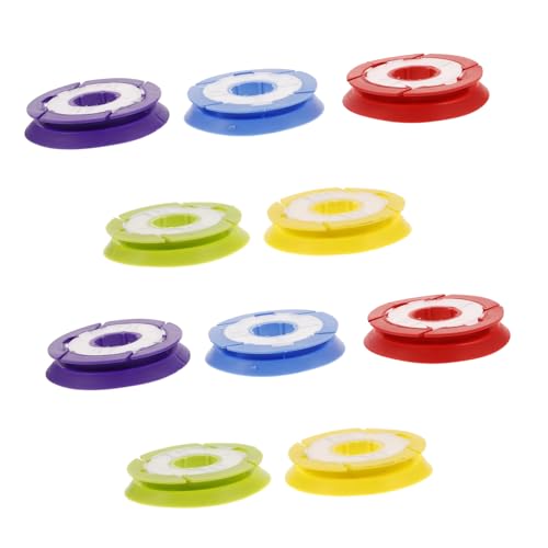 SUPVOX Silicone Mainline Spool Set 10pcs Fishing Line Storage Holders Tippet Holder Fly Fishing Casting Trigger