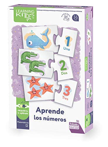 Falomir- Aprende Juego De Mesa Educativo Para Practicar El Conteo Y Asociar Números Con Cantidades. Puzle. (30025)