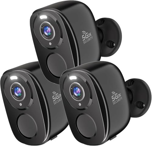 Rraycom 3-Pack 2K Wireless Outdoor/Indoor Security Cameras