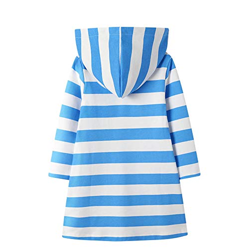 Toddler Girls Hoodie Dress Long Sleeve Mermaid Applique Cotton Winter Warm Dresses2