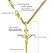 LIFETIME JEWELRY Classic Cross Necklace for Men & Women 24k Real Gold Plated (Gold Crucifix & Chain)