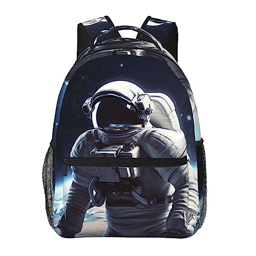 Sac à dos de voyage imprimé astronaute noir taille unique design ergonomique
