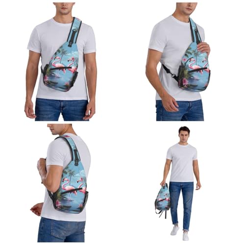 Bolso bandolera unisex tipo sling negro para viaje miniatura 6