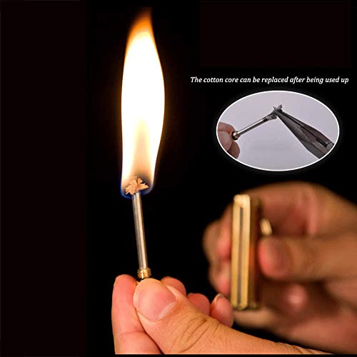 Image of BOLLAER New Match Metal Matchstick Gift Outdoor Fire Starter Waterpoof Survival Gear Hiking Match Lighter Fire Starter Keychain