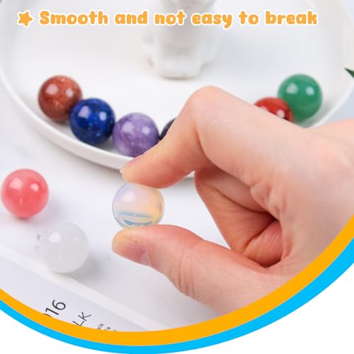 POPLAY 10PCS Marbles for Kids, Colored Marbles Bulk Handmade Marbles in Tinplate Box for Marble Game