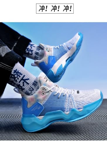 Bolognifi Tênis de basquete masculino de cano alto para treinamento ao ar livre, tênis de corrida an