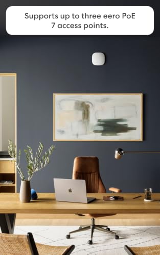 Image of Three Amazon eero PoE 7s (newest model) with Amazon eero PoE Gateway