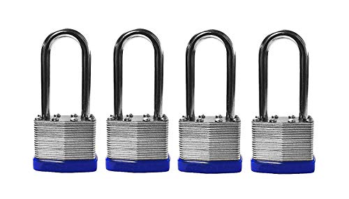 EZ Travel Collection 4-Pack Long Shackle Keyed Alike 400 Long Shank