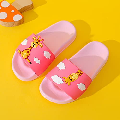 Image of MEMON Toddler Little Kids Dinosaur Beach /Pool /Shower Slides /Anti-Skid Home Bath Slippers /Cute Summer Outdoor Shoes for Girls and Boys