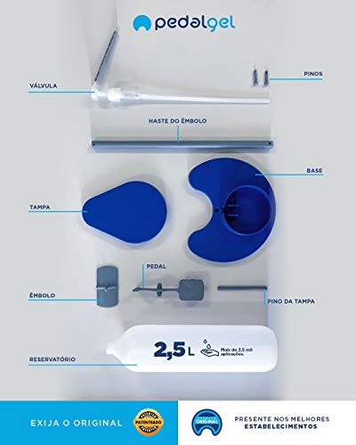 Dispenser Pedalgel, Reservatório de 2,5 Litros