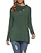 WEACZZY Womens Long Sleeve Shirts Button Cowl Neck Casual Loose Tunic Tops Blouse Dressy (Medium, 10 Green)