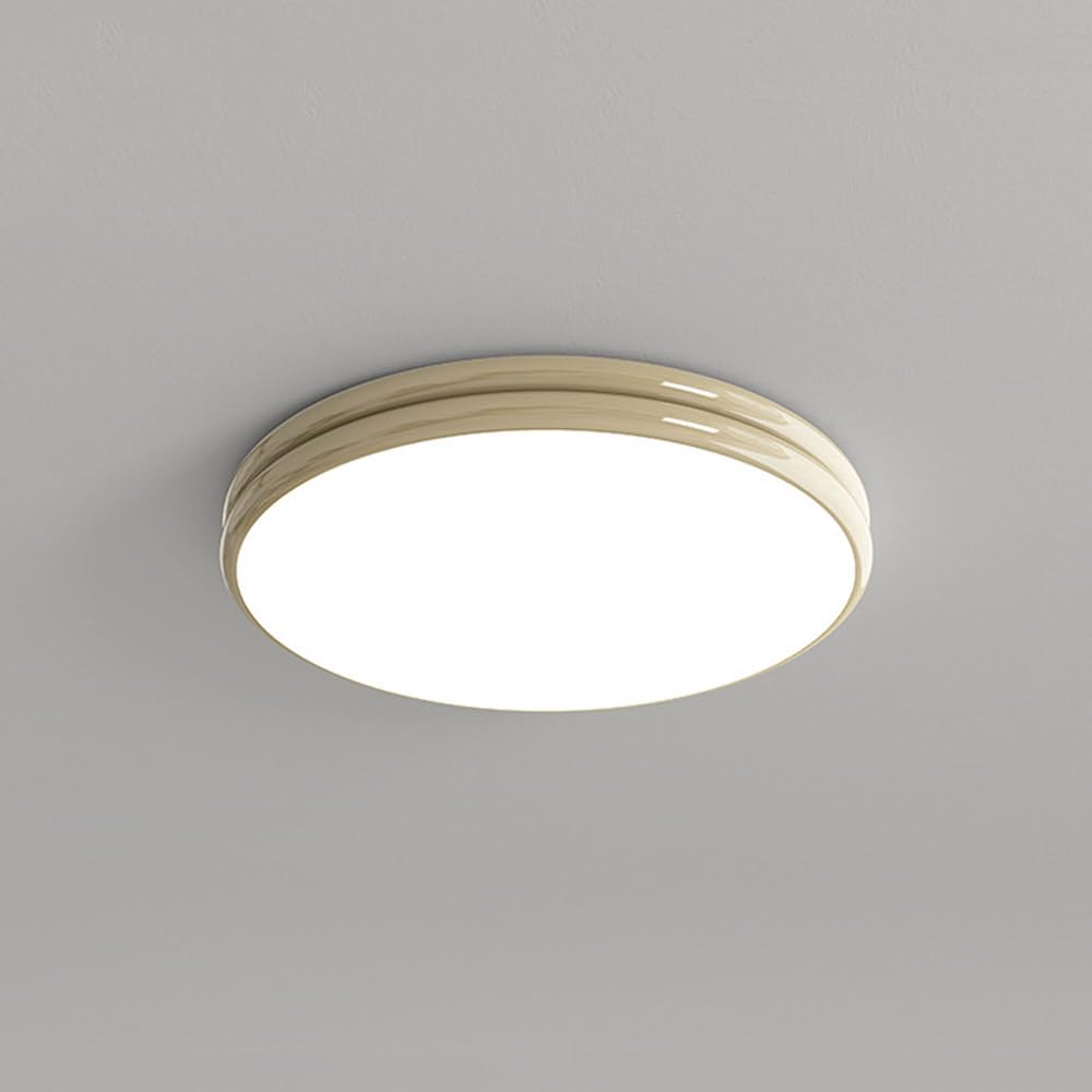 Lampe encastrée ronde LED crème jaune 50 cm pour couloir et cuisine