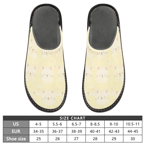 JUNZAN Cute Kitten Faces Memory Foam Slippers for Women Men House Slippers for Bedroom Indoor4