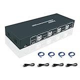 【HDMI2.0, 4k @ 60Hz YUV4:4:4 】HDMI KVM Switch Adaptive EDID, einhaltung der standards HDMI 2.0 , maximale Unterstützung UHD 4K @ 60Hz (3840x2160) YUV 4: 4: 4, abwärtskompatibel mit niedrigeren Auflösungen, sodass Sie es für verschiedene Geräte verwenden können .