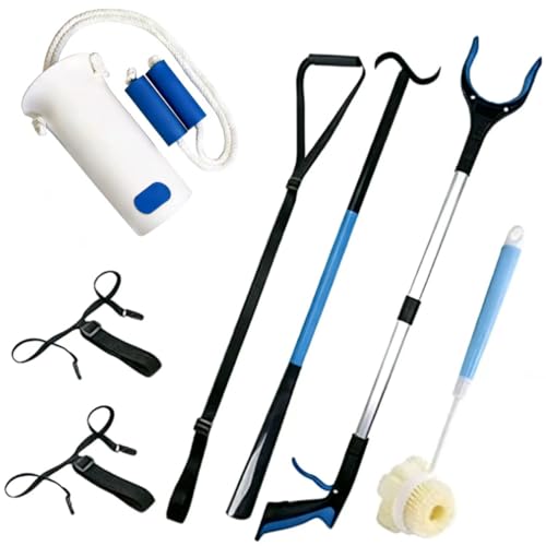 7PC Hip Kit, Hip Kit for Seniors, Surgery Recovery Items, Hips Replacement Kit After Surgery, Hips Replacement Recovery Kit with Grabber,Sock Aid,Leg Lifter,Dressing Stick,Shoehorn,Pants Aid