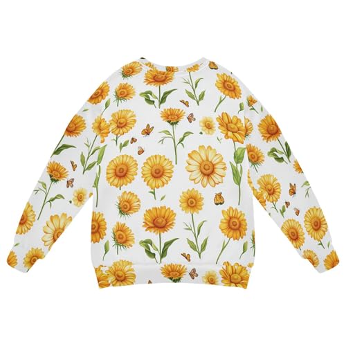 JUNZAN Sweet Calendula White Big Boys Hoodie Sweatshirt Long Sleeve Outerwear for Kids Sports 4T2