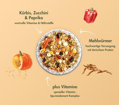 HamsterTraum EXPERT Vegetable | Trockenfutter für Hamster | 500 g | Gemüse