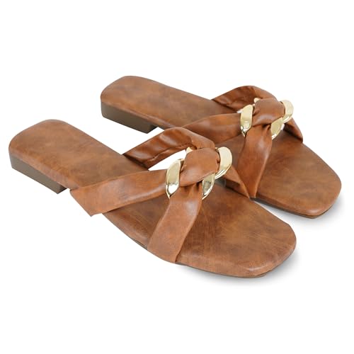 Image of DFR Women Casual Cushioned Flat Slippers Woman