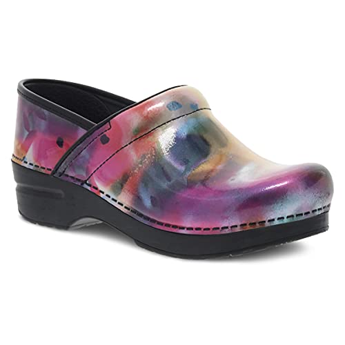 Dansko women's professional spray paint patent clogs 6.5-7 m us…