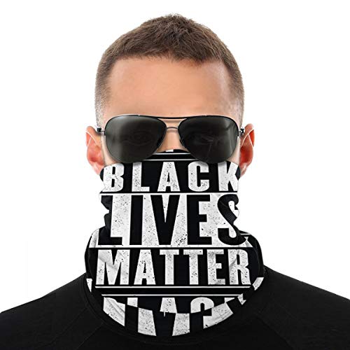 Black Lives Matter Face Mask Bandana Neck Gaiter Tube Headwear Bandana, Seamless Rave Half Balaclava