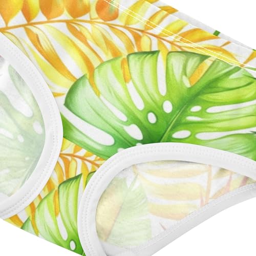 Tropical Leaves Monstera Toddlers Underwear Floral 2t Cotton Little Girl Panties Print Briefs Girls Undies4